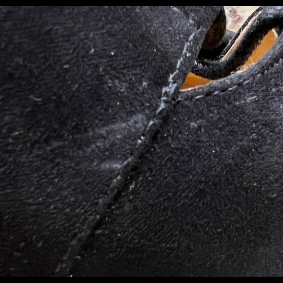 Melrose and Market • Black Suede Tie Up Wedges Size 9 - Picture 9 of 9